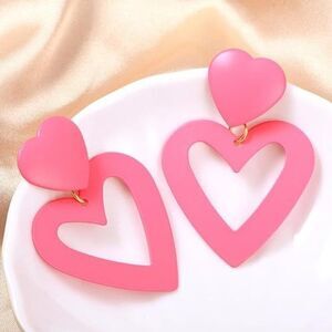 Boho Dangle Heart Earrings  -  New